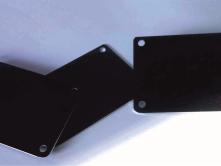 Rechteckschild mit 4 Bohrungen
